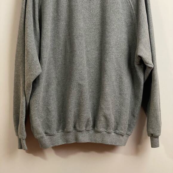 90s Vintage Straight Down L USA pullover sweater preppy gray embroidered - Picture 9 of 10